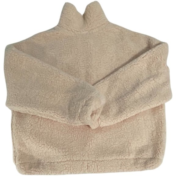 No Boundaries Teddy Style Cream Colored Jacket Size Juniors 11-13/Large - Picture 3 of 12